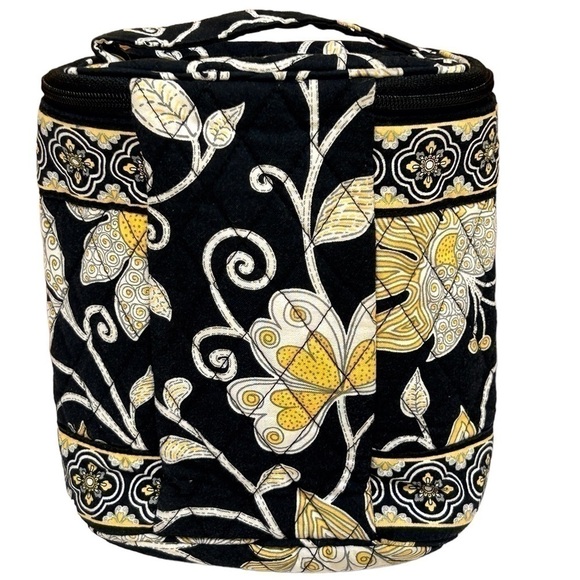 Vera Bradley Insulated Cooler Keeper Yellow Bird Yellow/Black Bag RETIRED EUC - Picture 3 of 6